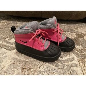 Nike ACG Woodside 2 High Boots Winter Toddler Girls Size 8 Pink Shoes
